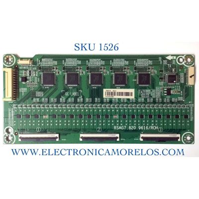 LED DRIVER PARA TV HISENSE / NUMERO DE PARTE 288470 / RSAG7.820.9616/ROH / 4DE38092A / E193079 / PANEL JHD550X3U81-TA\S0\FJ\GM\MCKD-1\ROH / DISPLAY ST5461D13-2 VER.2.2 / MODELO 55H8G